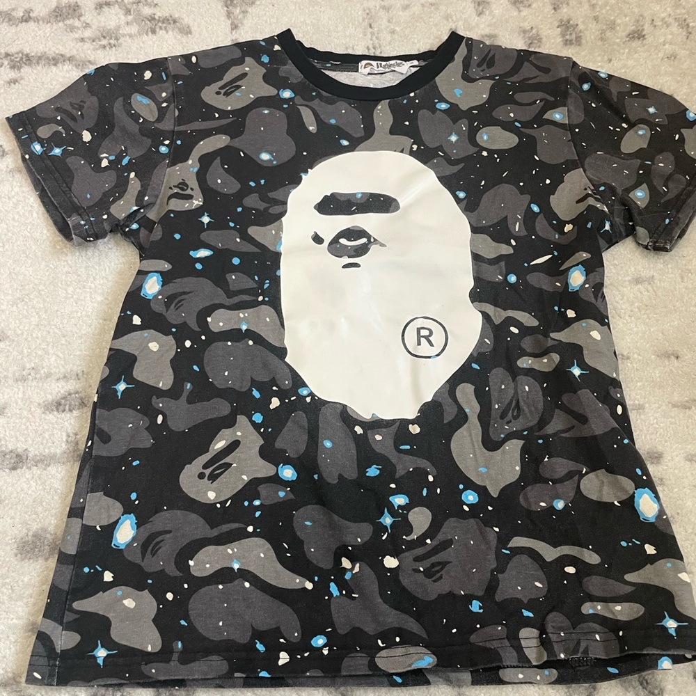 A Bathing Ape Space Camo Galaxy T-Shirt Medium